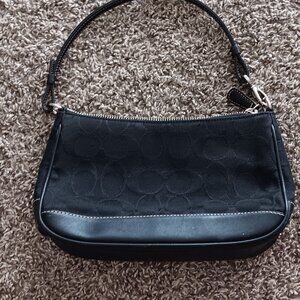 Black signature demi Coach shoulder bag